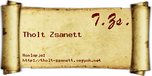 Tholt Zsanett névjegykártya